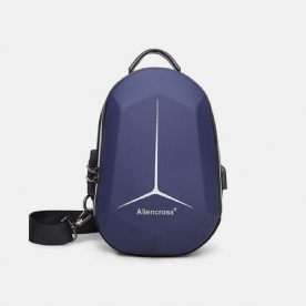 Mannen Usb-Oplader Met Grote Capaciteit Meerdere Lagen Waterdichte Crossbody-Tas Borsttas Sling Bag