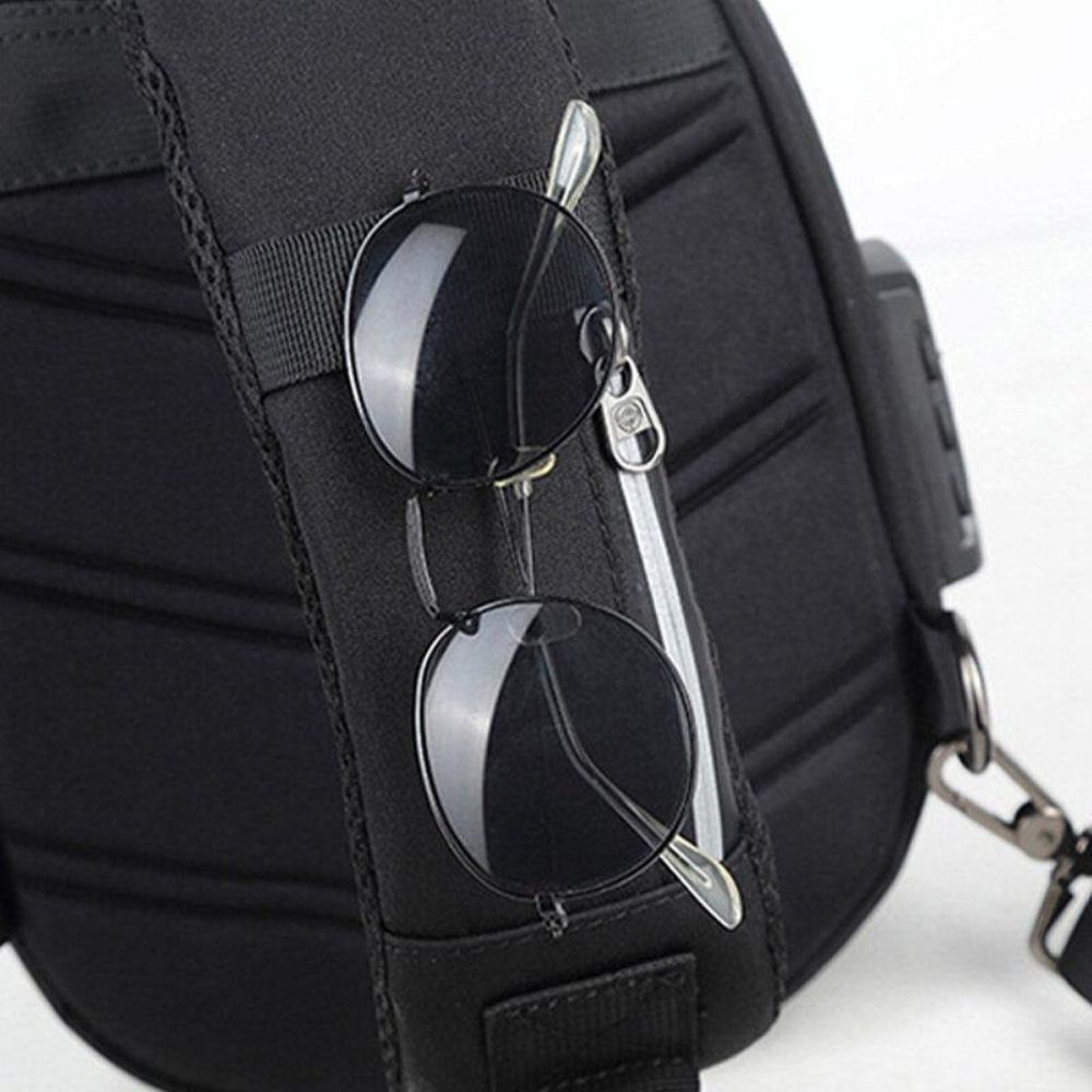 Mannen Usb-Oplader Met Grote Capaciteit Meerdere Lagen Waterdichte Crossbody-Tas Borsttas Sling Bag