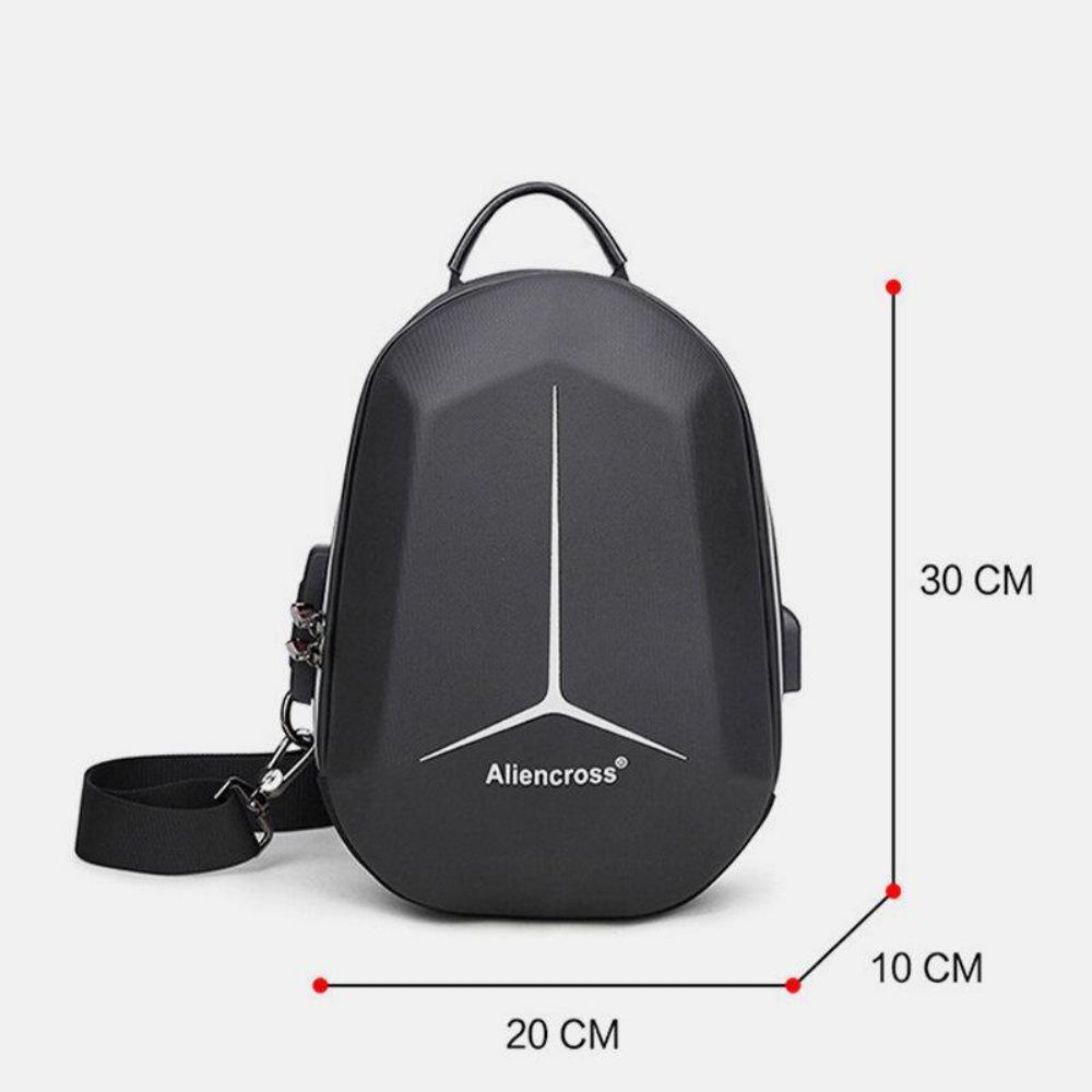 Mannen Usb-Oplader Met Grote Capaciteit Meerdere Lagen Waterdichte Crossbody-Tas Borsttas Sling Bag