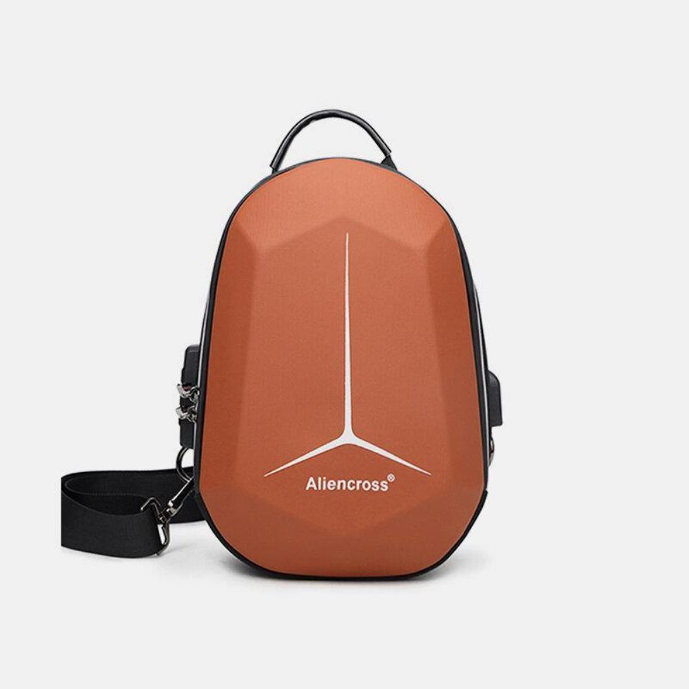 Mannen Usb-Oplader Met Grote Capaciteit Meerdere Lagen Waterdichte Crossbody-Tas Borsttas Sling Bag