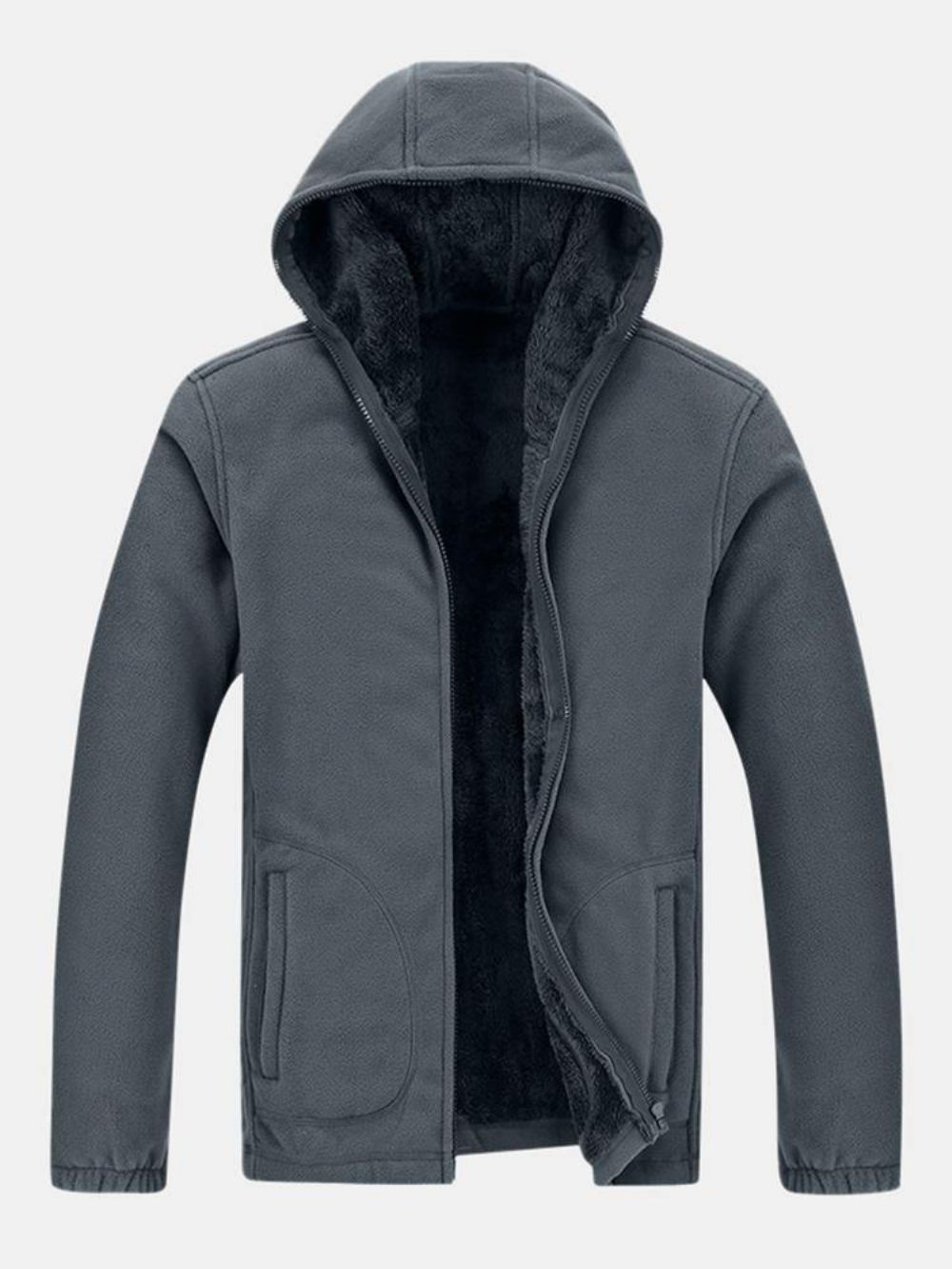 Nieuwe Trui Heren Plus Fluwelen Los Groot Vest Met Capuchon Warm Fleecejack