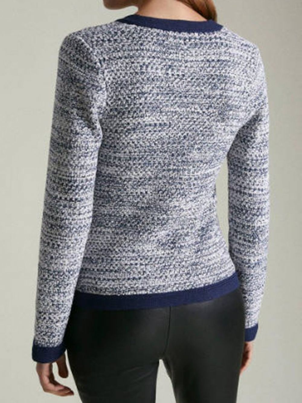 Urban Houndstooth-Sweater Met V-Hals