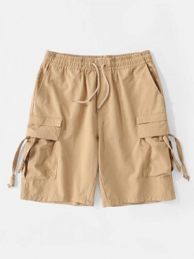 Casual Heren Cargoshorts Van 100% Katoen Met Zakken