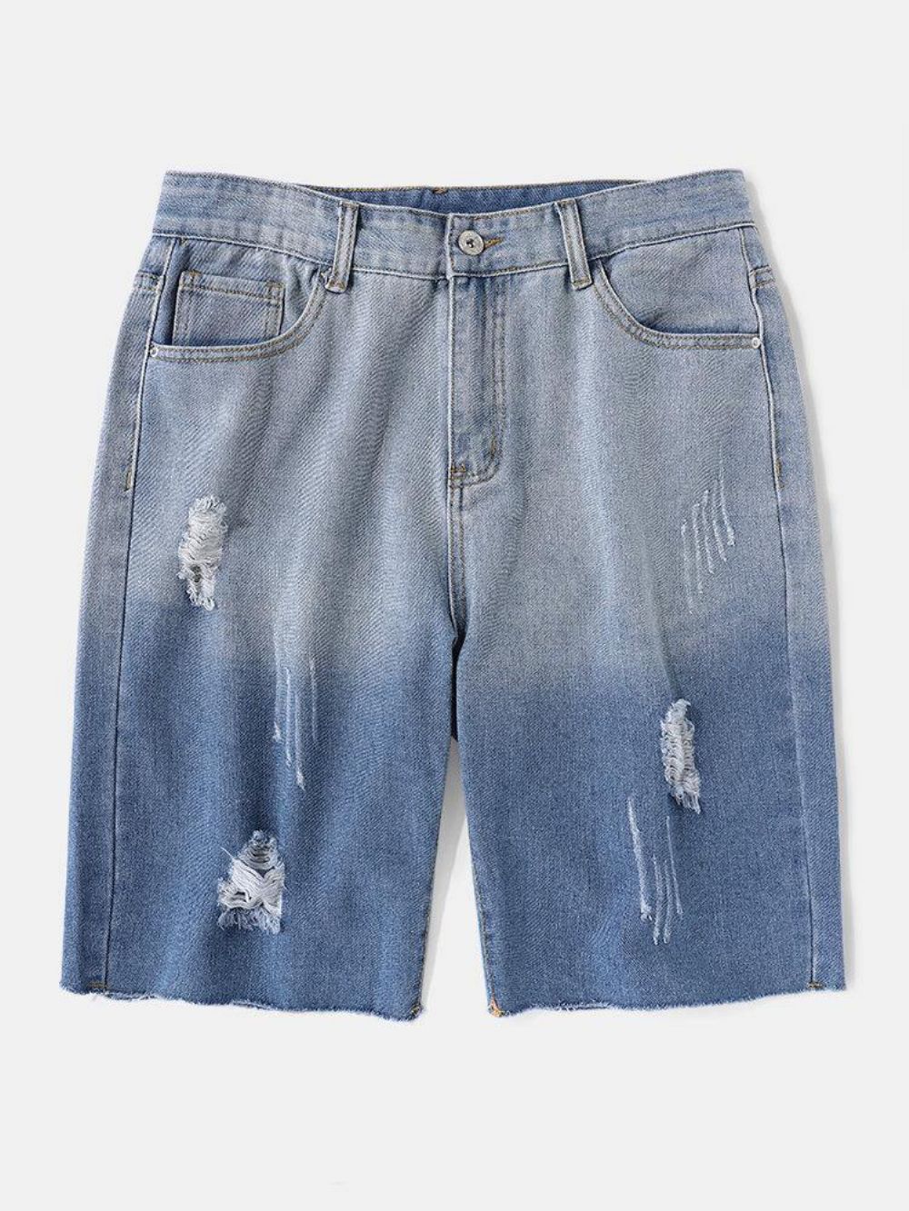 Denim Gradiëntzakken Heren Losse Comfortabele Casual Shorts