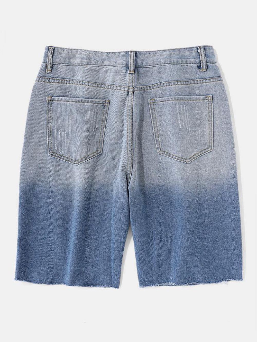 Denim Gradiëntzakken Heren Losse Comfortabele Casual Shorts