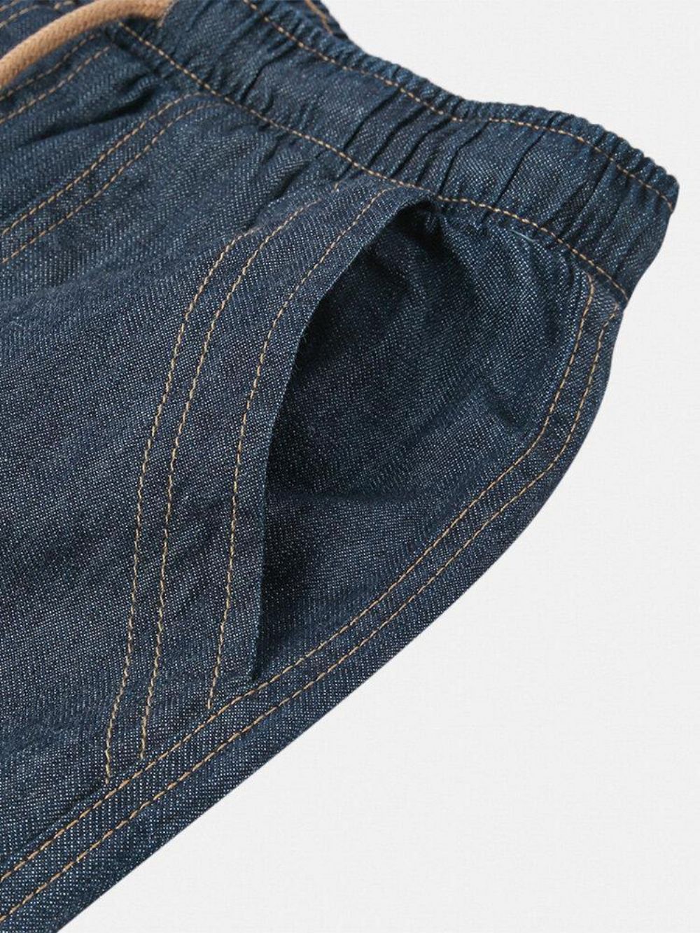 Eenvoudige Casual Jeans Met Meerdere Zakken Trekkoord Heren