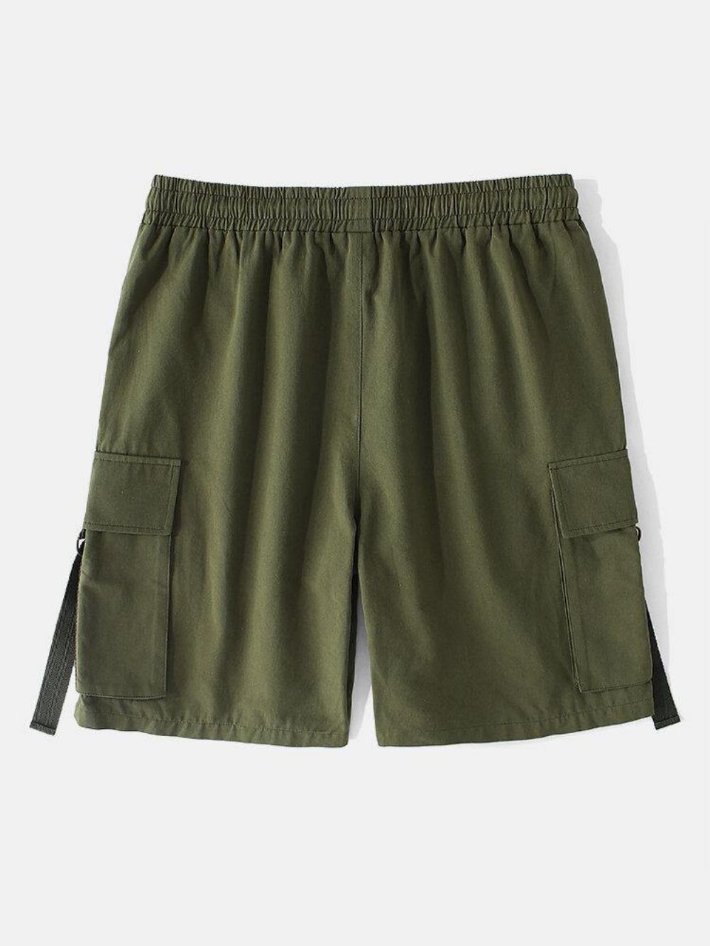 Herenwerkshort Van 100% Katoen Met Muti-Pocket Trekkoord Elastische Taille