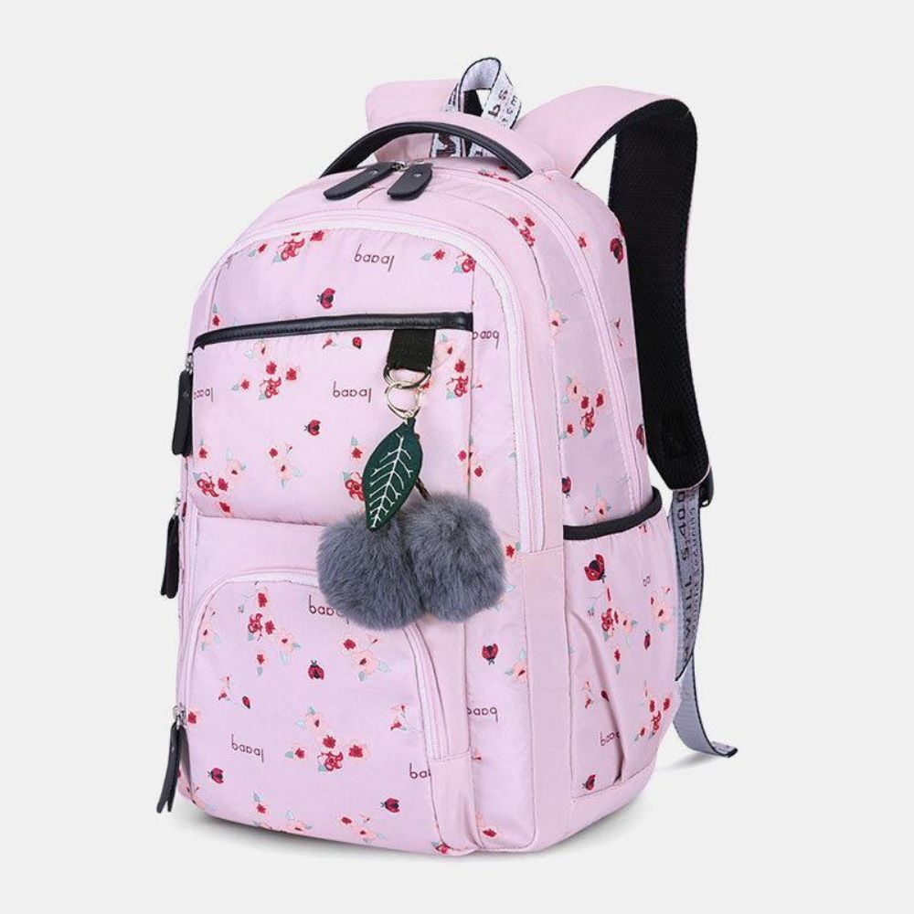 Dames Fluffy Ball Print Anti-Diefstal Multifunctionele Laptoptas Rugzak