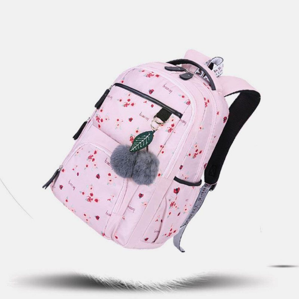 Dames Fluffy Ball Print Anti-Diefstal Multifunctionele Laptoptas Rugzak