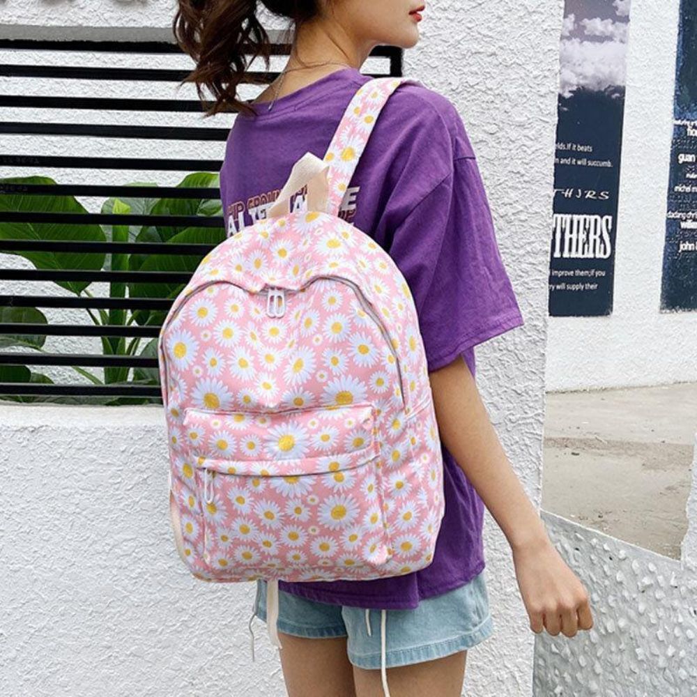 Dames Nylon Daisy Casual Campus Rugzak Schooltas