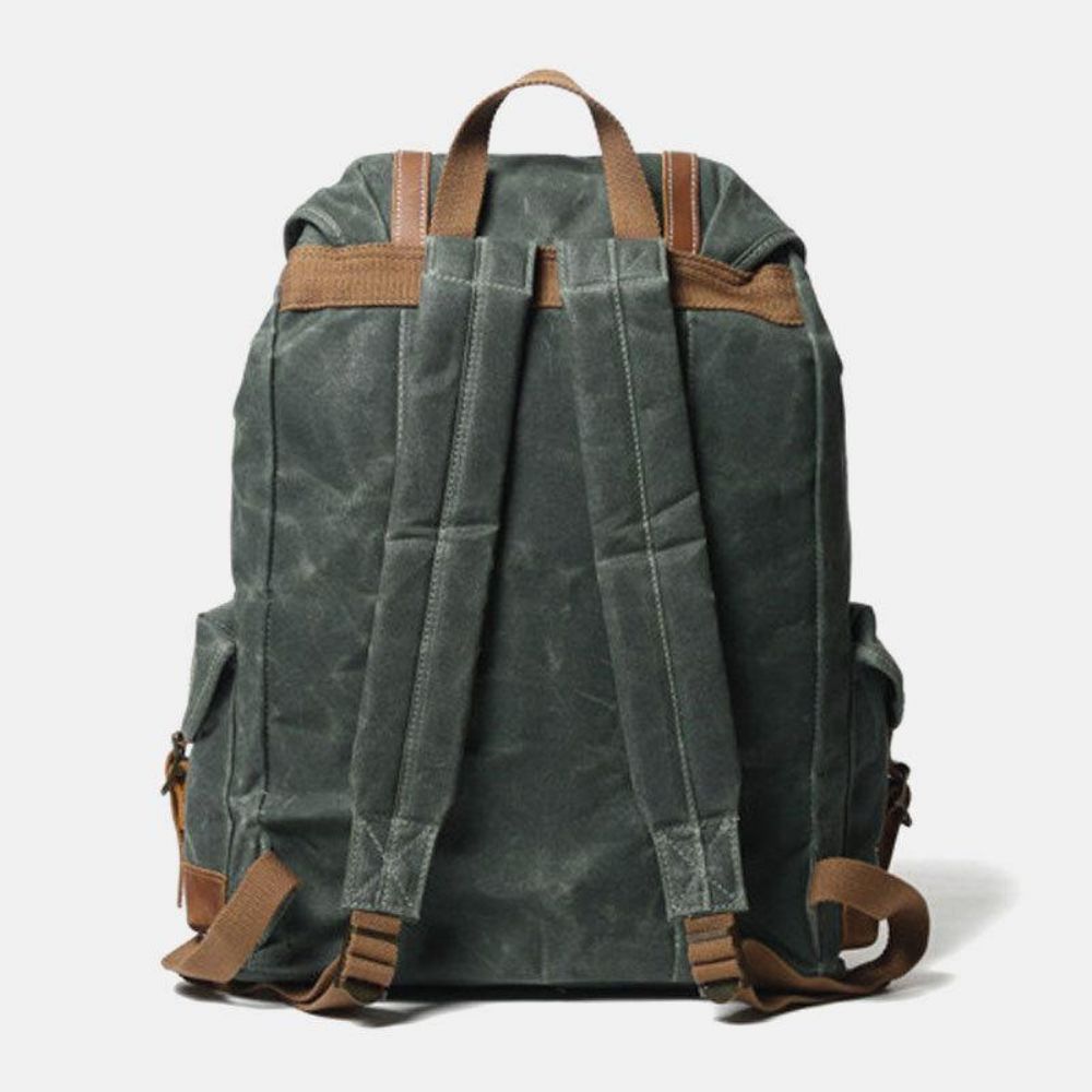 Heren Canvas Retro Travel Outdoor Wandelen Rugzak Met Grote Capaciteit Meerdere Zakken