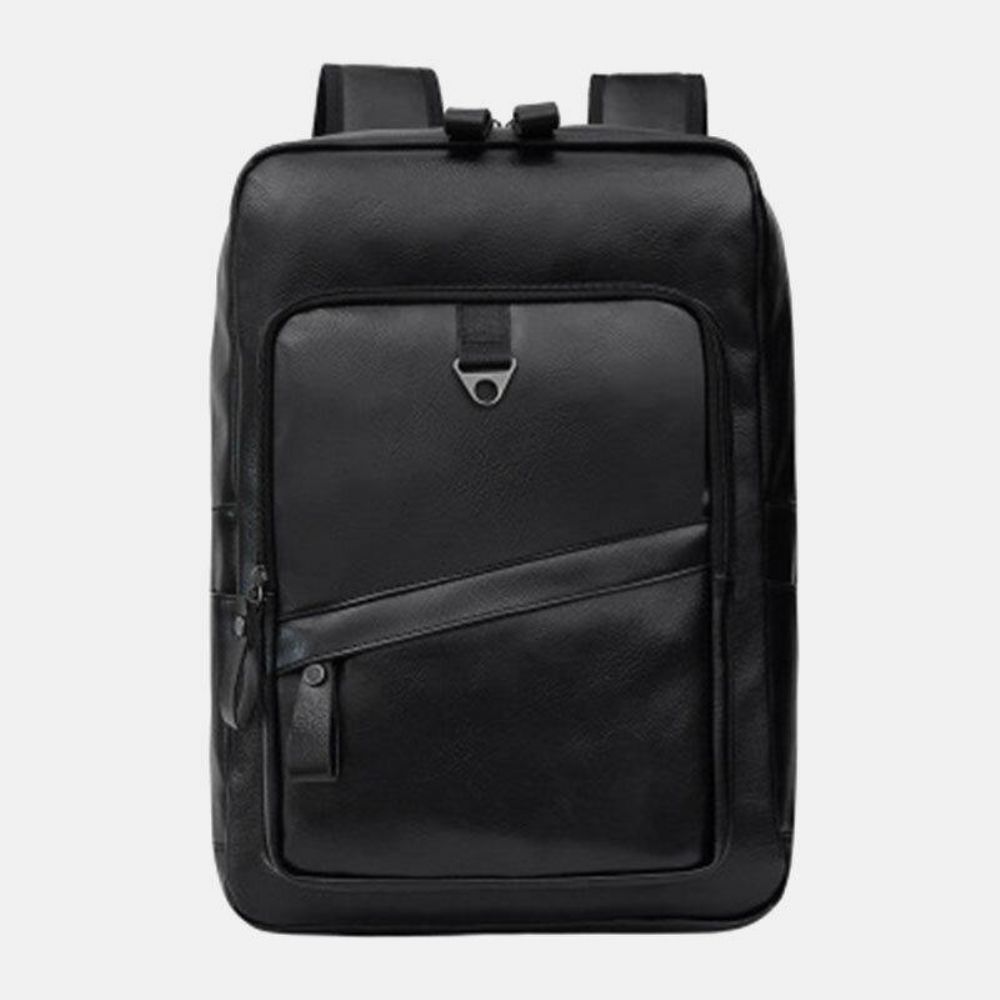 Heren Kunstleer Grote Capaciteit Zakelijke Casual 14 Inch Laptoptas Rugzak