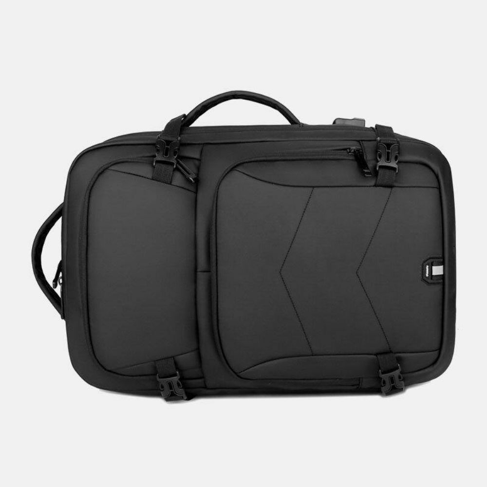 Heren Nylon Grote Capaciteit 14 Inch Laptoptas Multi-Layer Zakelijke Casual Reisrugzak Met Opladen Via Usb