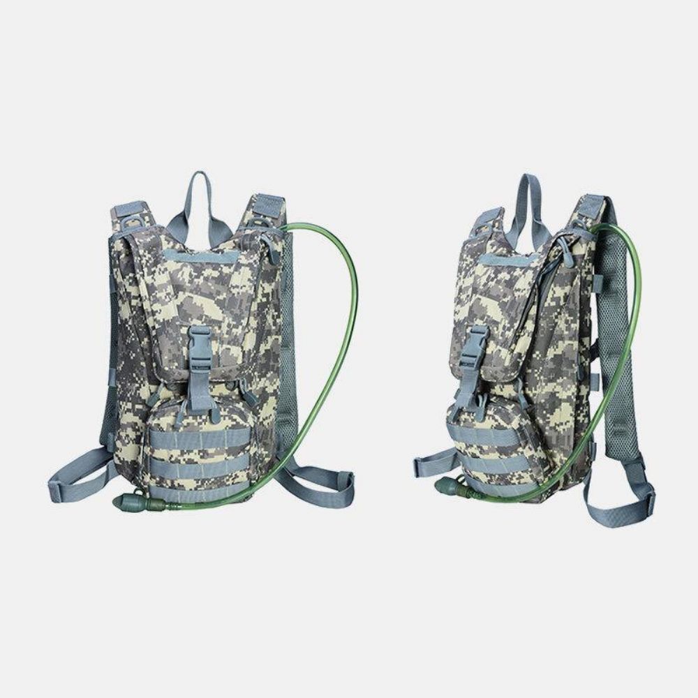 Heren Oxford Doek Tactische Camouflage Outdoor Riding Klimmen Sport Waterfles Zak Rugzak