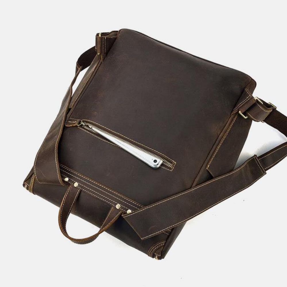 Heren Vintage Multi-Pocket Anti-Diefstal 15.6-Inch Laptoprugzak