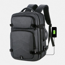 Mannen Grote Capaciteit Waterdichte Usb Opladen 16 Inch Laptoptas Zakelijke Outdoor Handtas Rugzak