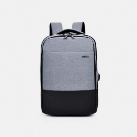 Mannen Nylon Usb Opladen Casual Grote Capaciteit 15.6 Inch Laptoptas Reisrugzak