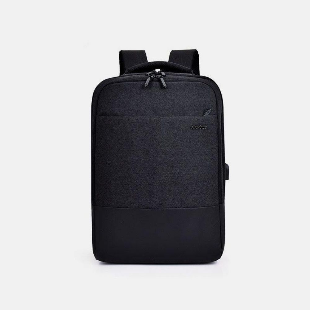 Mannen Nylon Usb Opladen Casual Grote Capaciteit 15.6 Inch Laptoptas Reisrugzak