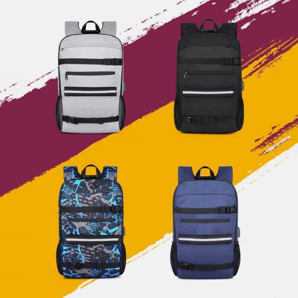 Mannen Usb Opladen Grote Capaciteit Camouflage Anti-Diefstal Zakelijke Casual 14 Inch Laptoptas Rugzak