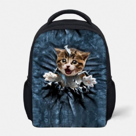 Unisex Animal Creative 3D Cartoon Cute Cat Casual Outdoor Kleine Rugzak Schooltas